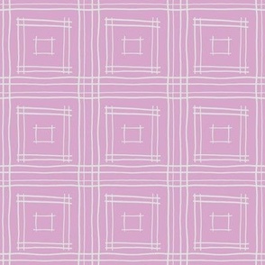 Hand-drawn Squares in Lilac and Gray