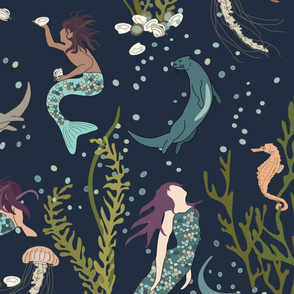 An Otter World - Large - Marine - Mermaids and Otters