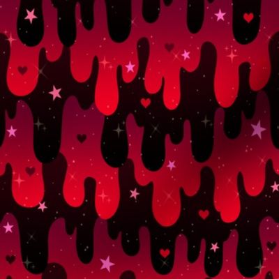 Red and Black Slime 2X - Spoonflower