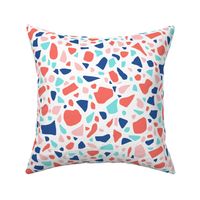 Terrazzo 2 in Coral Navy Mint and Pink
