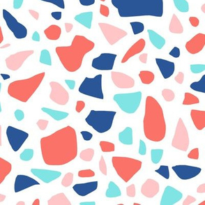 Terrazzo 2 in Coral Navy Mint and Pink
