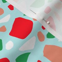 Terrazzo 2 in Christmas colors Red Pink White and Green