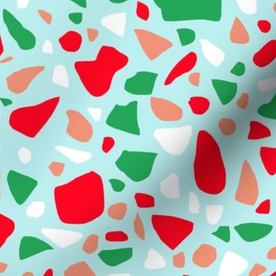 Terrazzo 2 in Christmas colors Red Pink White and Green