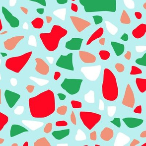 Terrazzo 2 in Christmas colors Red Pink White and Green