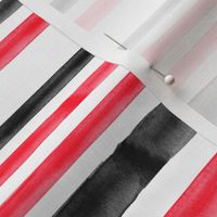 red and black watercolor stripes - C19BS