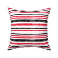 red and black watercolor stripes - C19BS