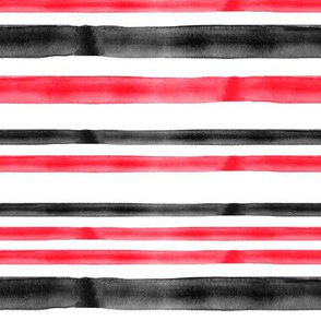red and black watercolor stripes - C19BS