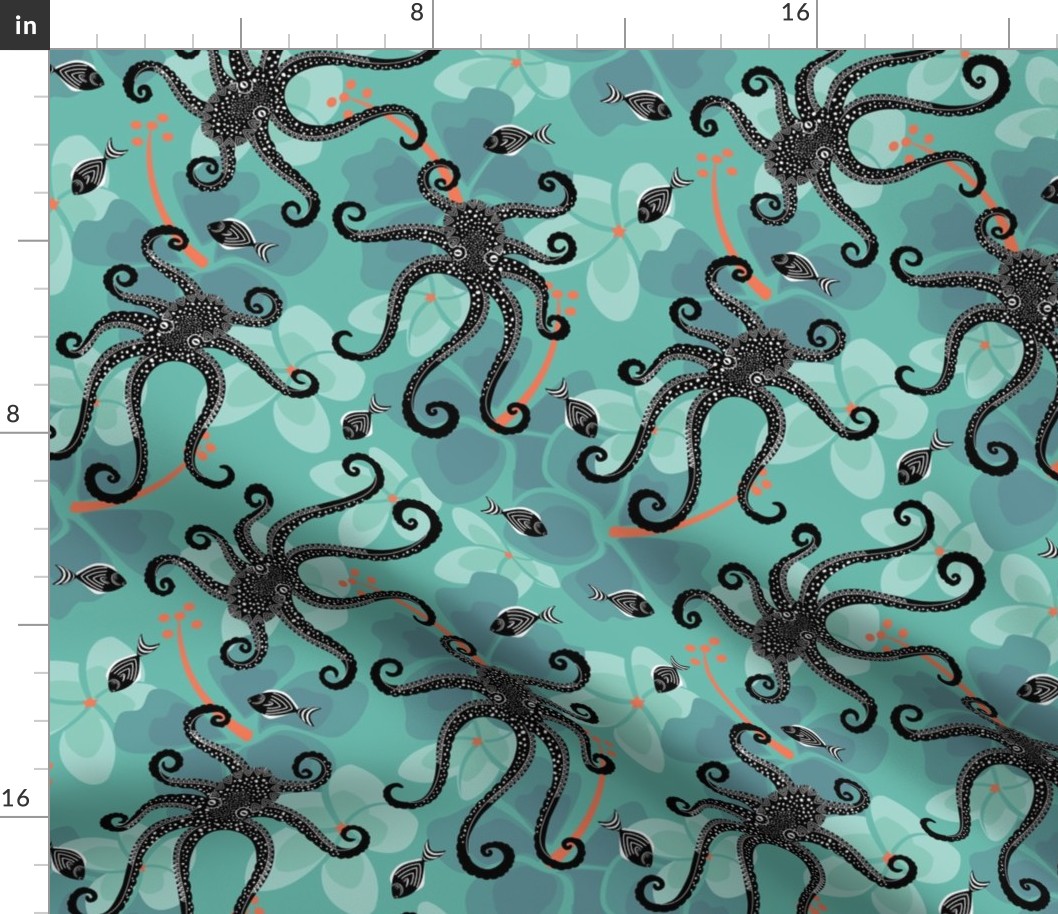 tropical bkgd-dotty octopus 