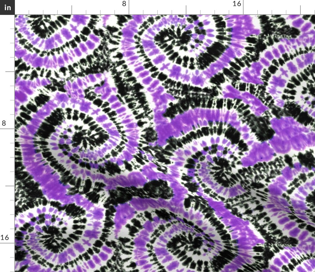 black and purple tie dye - LAD19