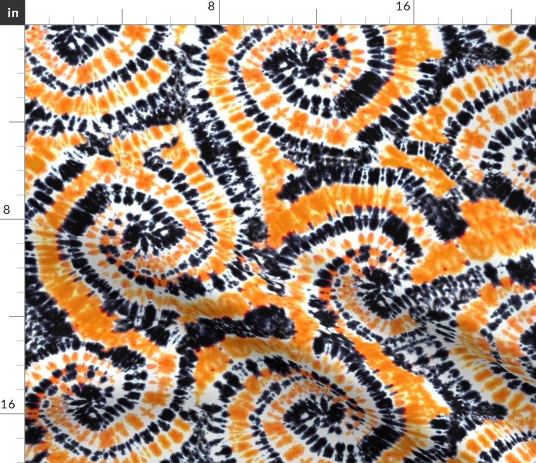 black and orange tie dye C19BS
