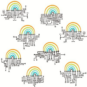 Rainbow circuit (white) 8”