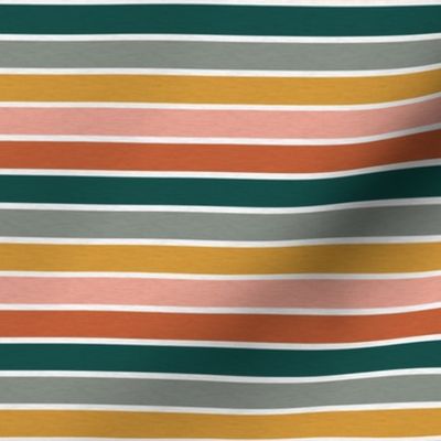 Dusty Jewel Vintage Stripe (B) - 1/2"