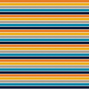 Playful Blue Vintage Stripe (B) - 1/2"