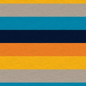 Playful Blue Vintage Stripe (C) - 1"