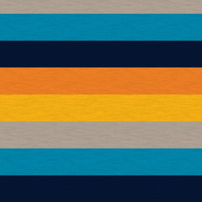 Playful Blue Vintage Stripe (C)-1/4"