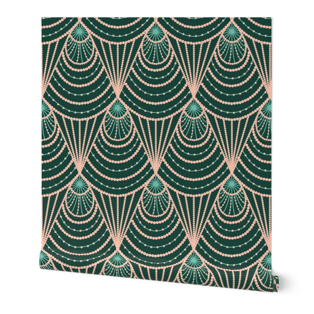 art deco (green and pink)