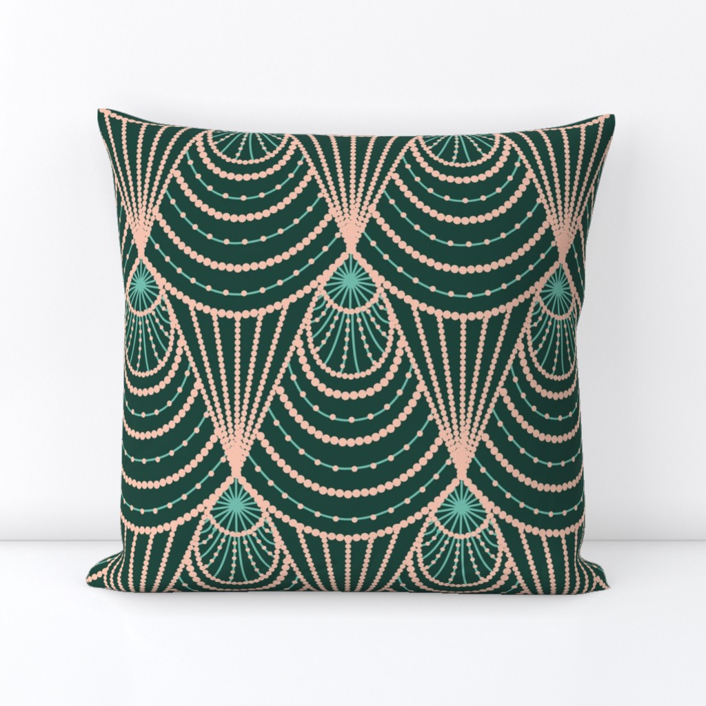 art deco (green and pink)