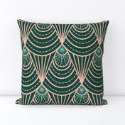 art deco (green and pink)