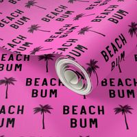 (small scale) beach bum - black on pink - LAD19BS