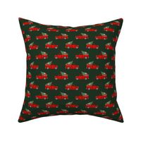 bearded collie christmas truck - red christmas truck, red truck, christmas fabric, dog christmas, christmas dog, bearded collie christmas - green