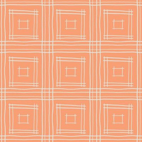 Hand-Drawn Squares in Orange & Gray