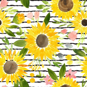Sunflower - Thin Stripes - LARGE scale 