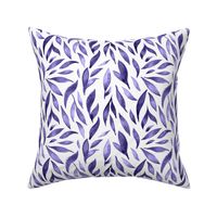 Watercolor Leaves - Purple