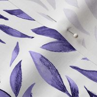 Watercolor Leaves - Purple