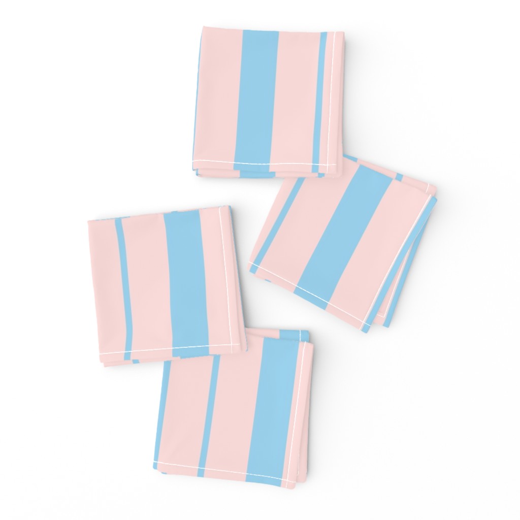 Pink and Blue Café Stripe Vertical Pattern