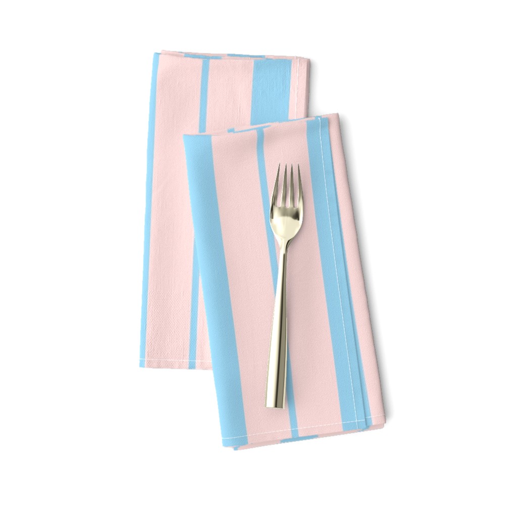 Pink and Blue Café Stripe Vertical Pattern