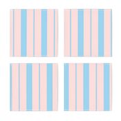 Pink and Blue Café Stripe Vertical Pattern