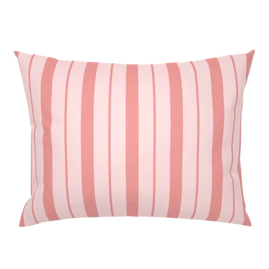 Pink and Rose Pink Café Stripe Vertical Pattern