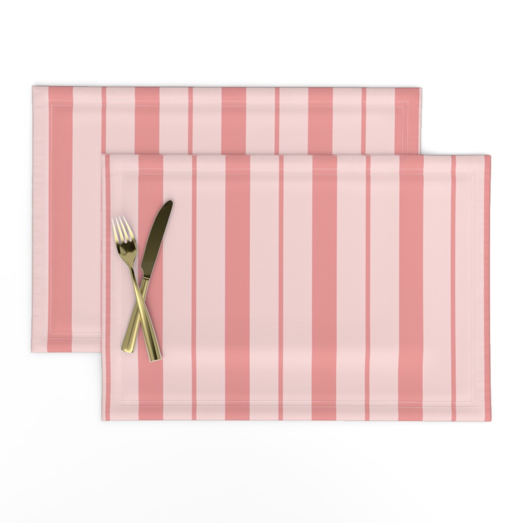 Pink and Rose Pink Café Stripe Vertical Pattern