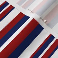 Horizontal Blue Red and White Stripes