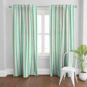 Pink and Mint Green Café Stripe Vertical Pattern