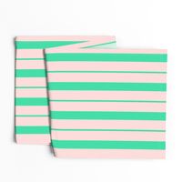 Pink and Mint Green Café Stripe Vertical Pattern