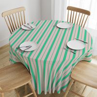 Pink and Mint Green Café Stripe Vertical Pattern