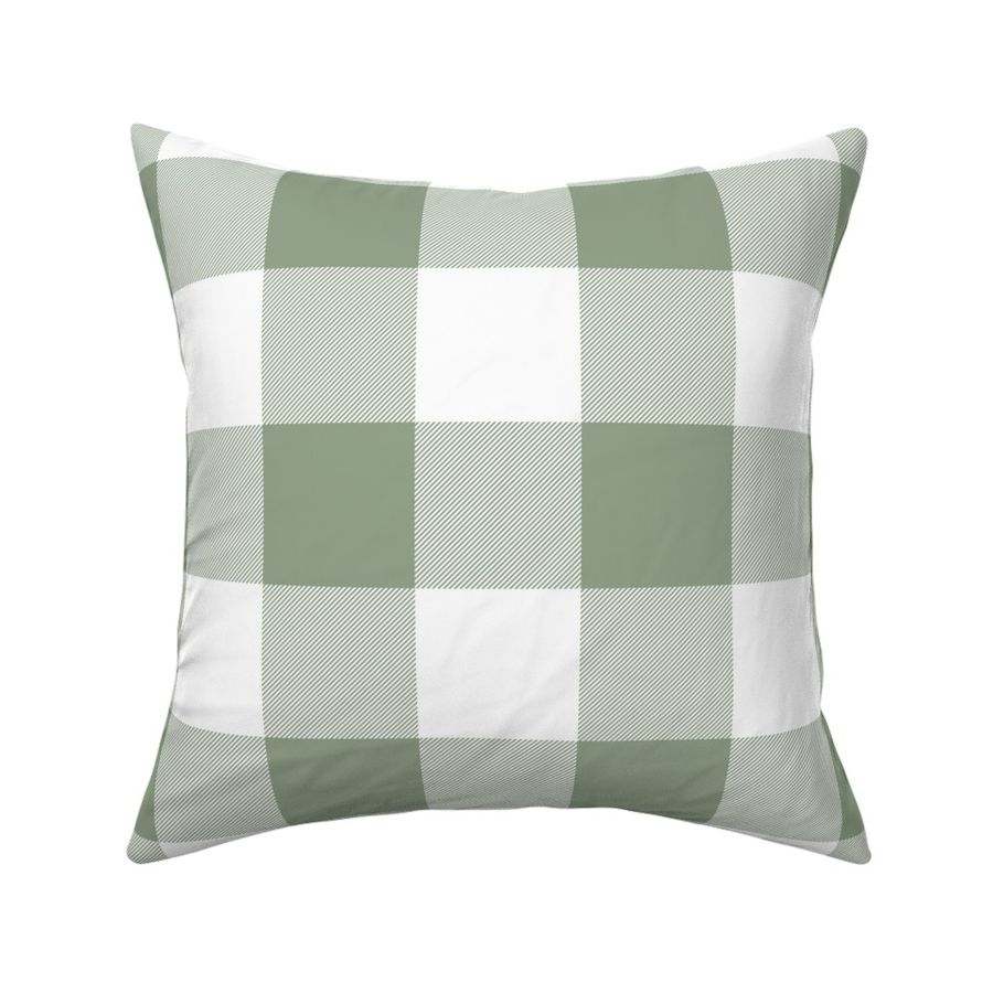 green buffalo plaid pillows