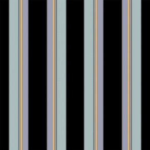 Black and Aqua Mini Stripe