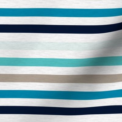 Sea Blues Vintage Stripe (A)- 1/2"