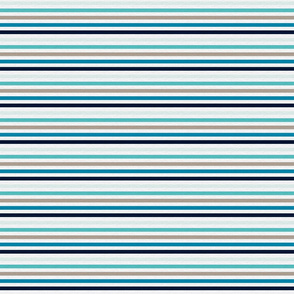 Sea Blues Vintage Stripe (A) - 1/4"