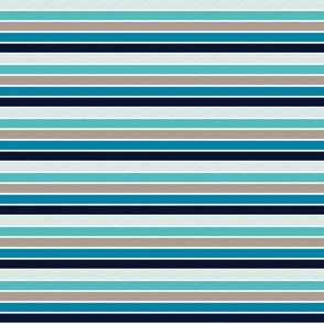 Sea Blues Vintage Stripe (B) - 1/2"
