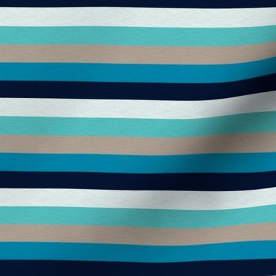 Sea Blues Vintage Stripe (C) - 1/2"