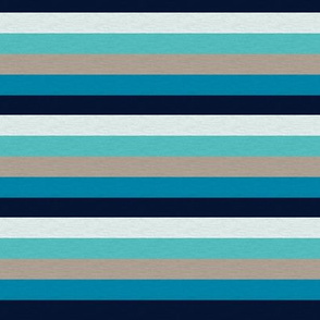 Sea Blues Vintage Stripe (C) - 1/2"