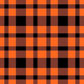 Plaid in Orange and Black