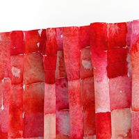 Red Watercolor Geometric Squares