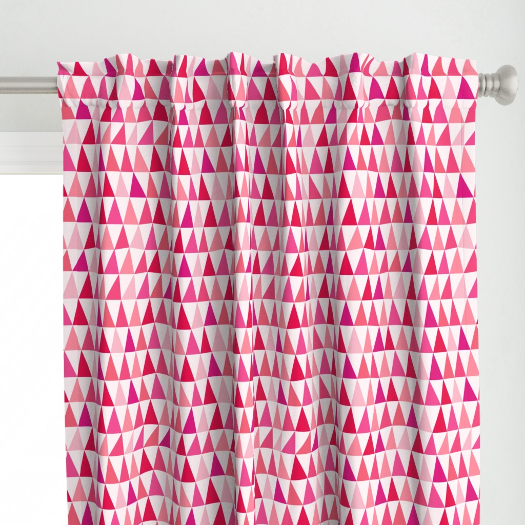 Flowing Pink Geometric Triangles