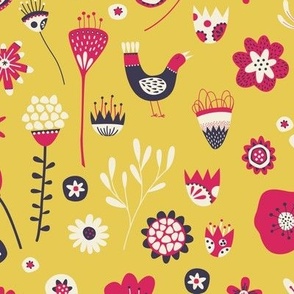 Spring Folk Floral Yellow