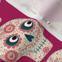 Day of the Dead Sugar Skull Mexican Pink Small Scale