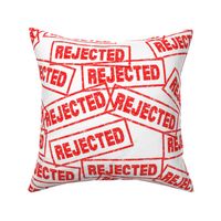 29 rejected no disapproved denied failed failure refused unsuccessful rubber stamp red ink pad documents files white background chop grunge distressed words seal pop art culture vintage retro current affairs strong message statement sign label symbols mon